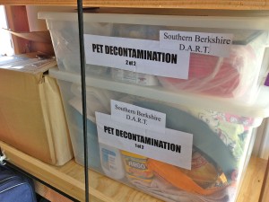 Pet Decontamination Kits donated by Bow Meow Regency of Sheffield MA